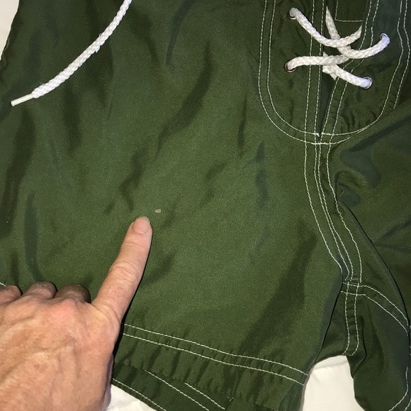 White Lies olive green board surf shorts size S - Picture 5 of 5